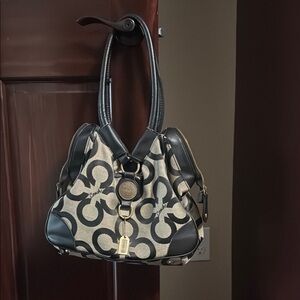 Coach Y2K Black and Tan Boho Shoulder Bag